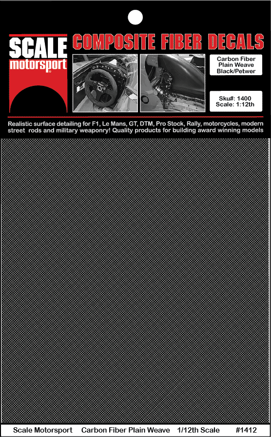 Carbon Fiber Plain Weave Decal Series 1400