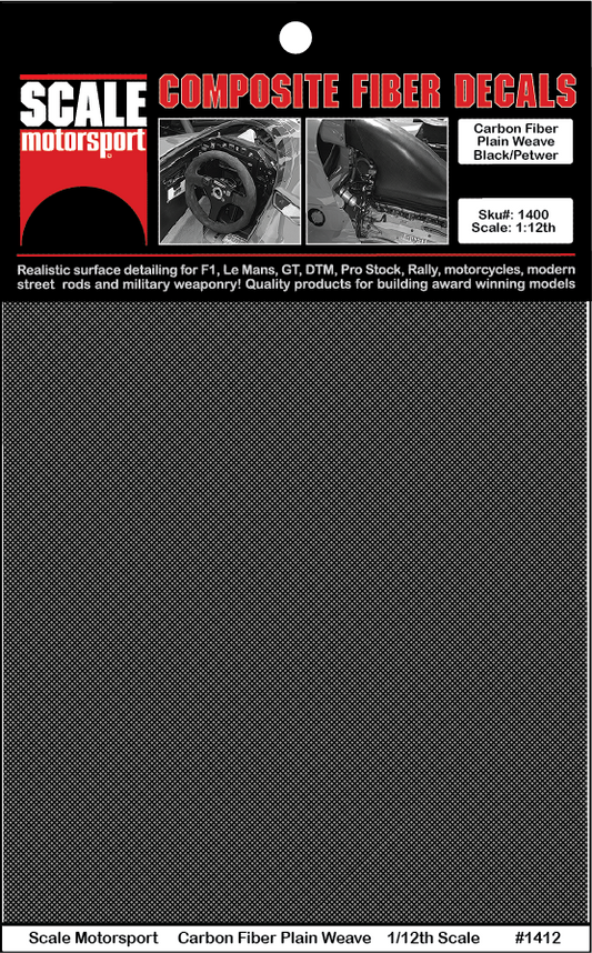 Carbon Fiber Plain Weave Decal Series 1400