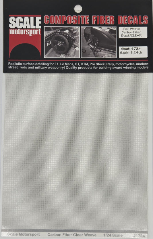 Carbon Fiber Diamond Weave CLEAR Decal Series 1725