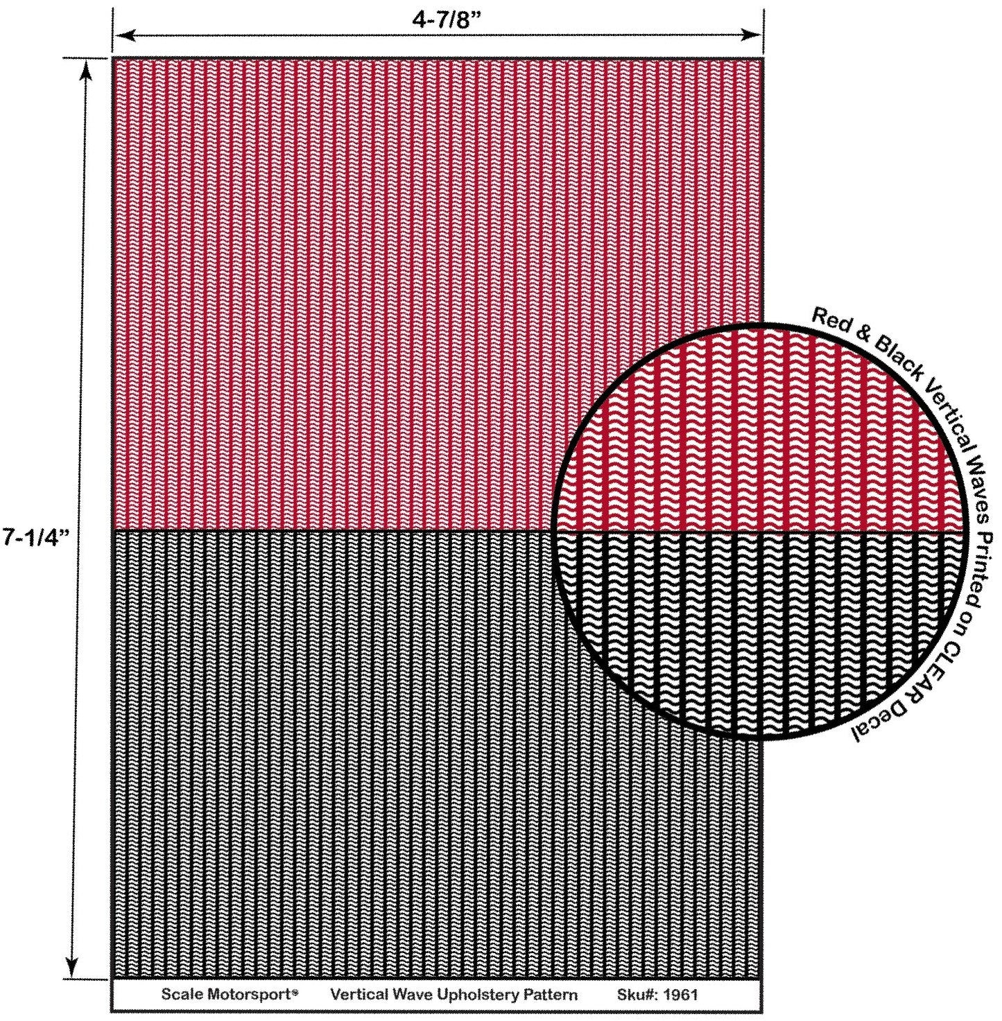 Vertical Wave Upholstery Decal SKU #1961