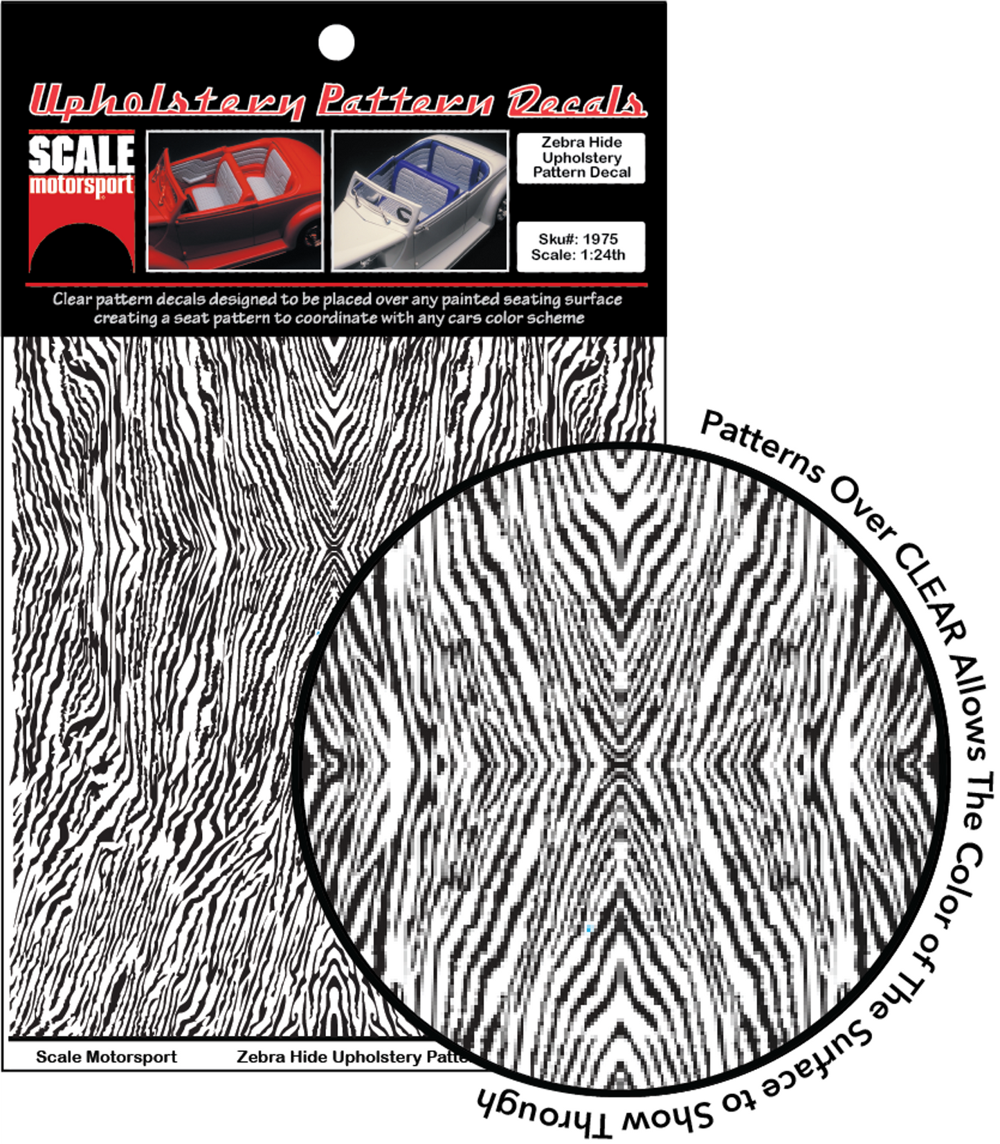 Zebra Hide Upholstery Decal SKU #1975