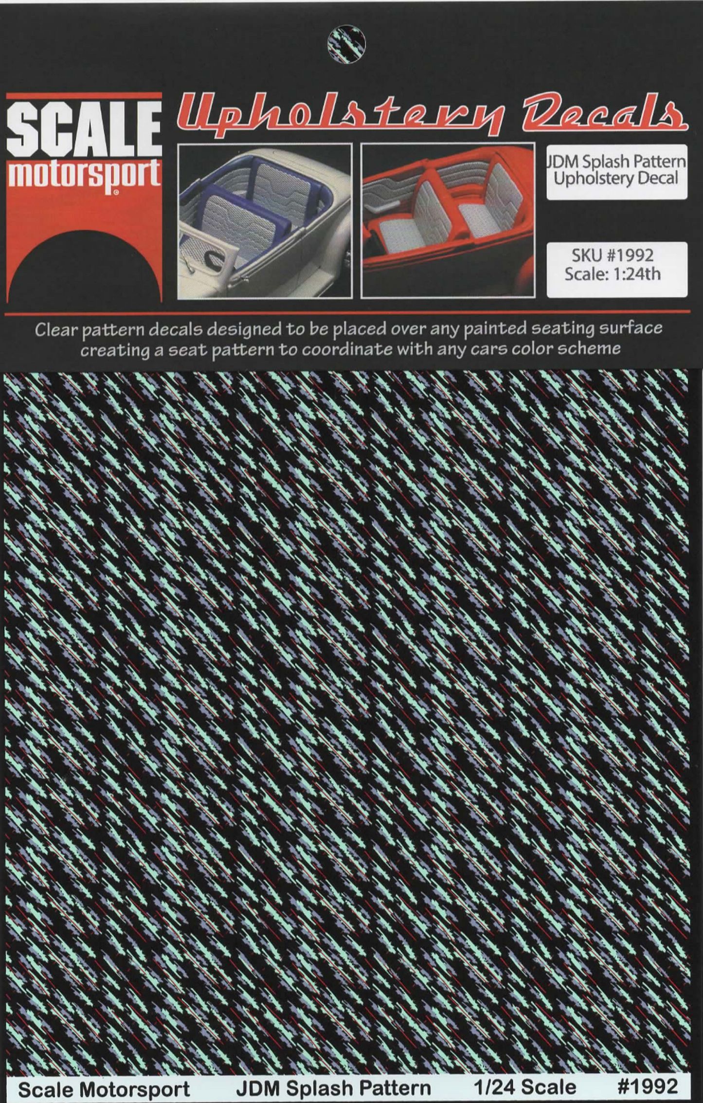 JDM Splash Pattern Upholstery Decal SKU #1992