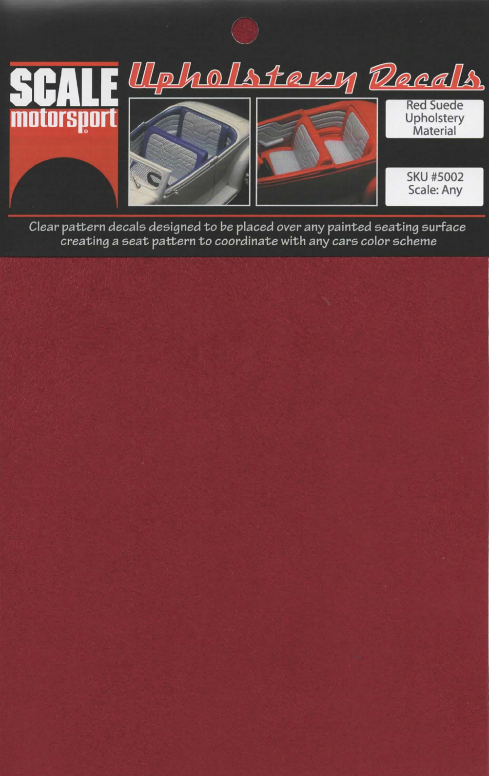 Red Suede Upholstery Material SKU #5002