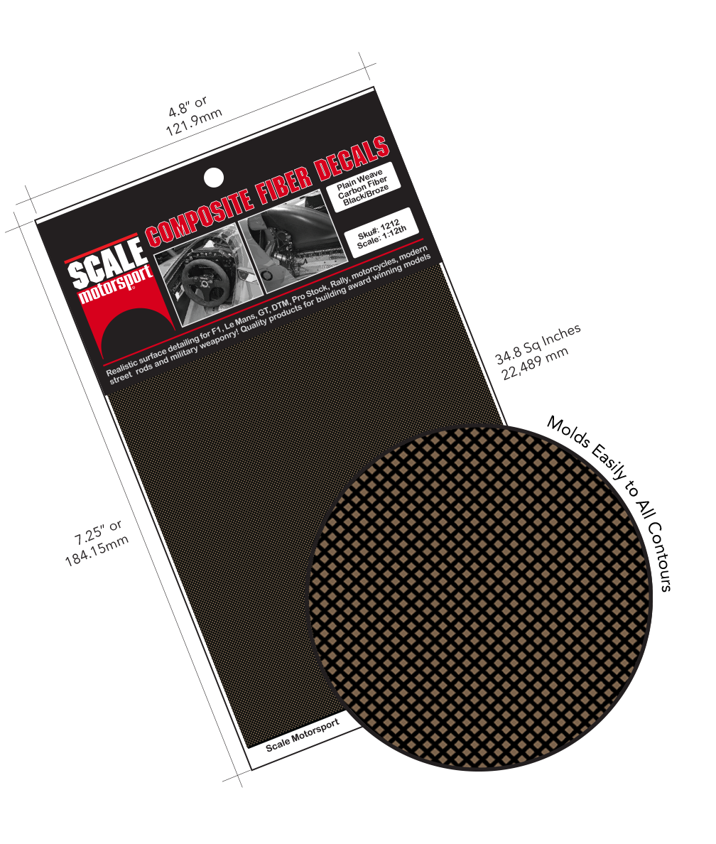 Carbon Kevlar Plain Weave Decal Series 1200