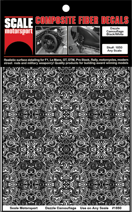 Dazzle Camouflage Black/White Decal SKU #1850