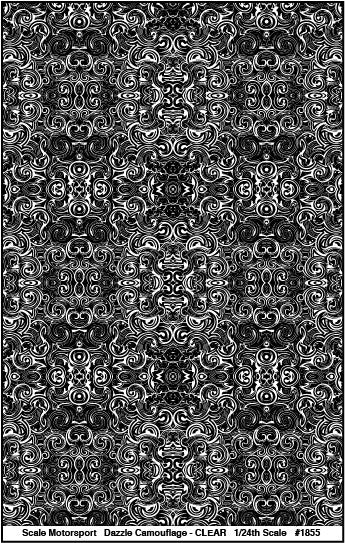 Dazzle Camouflage CLEAR Waterslide Decal SKU #1855