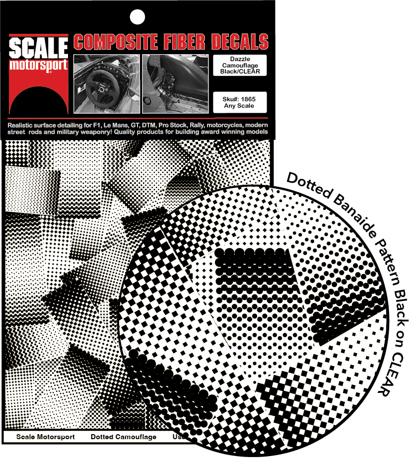 Dotted Camouflage CLEAR Waterslide Decal SKU #1865