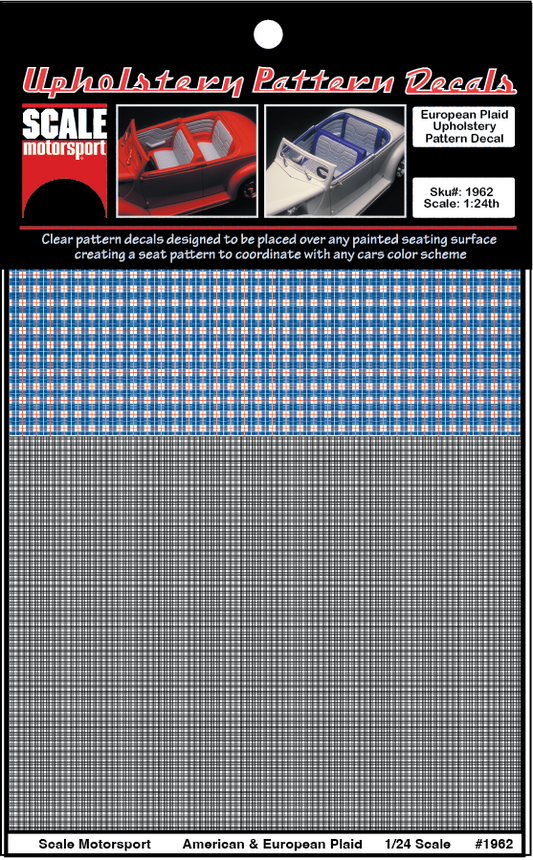 American & Euro Plaid Upholstery Decal SKU #1962