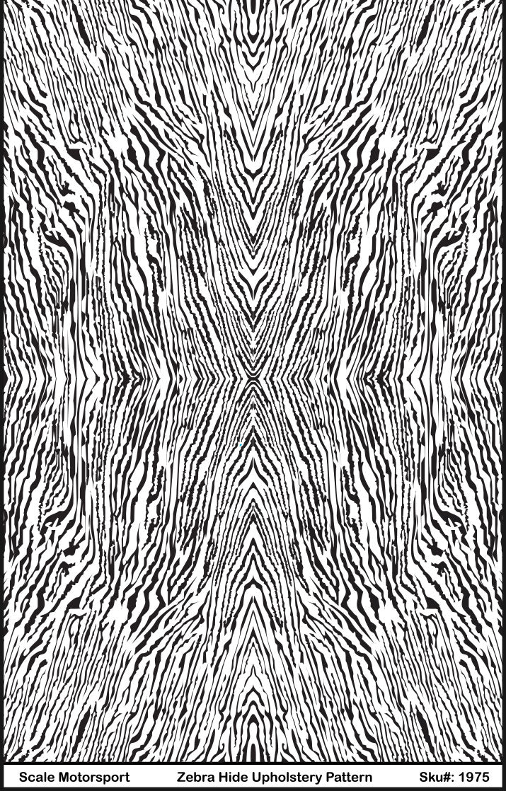 Zebra Hide Upholstery Decal SKU #1975