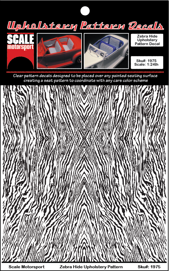 Zebra Hide Upholstery Decal SKU #1975