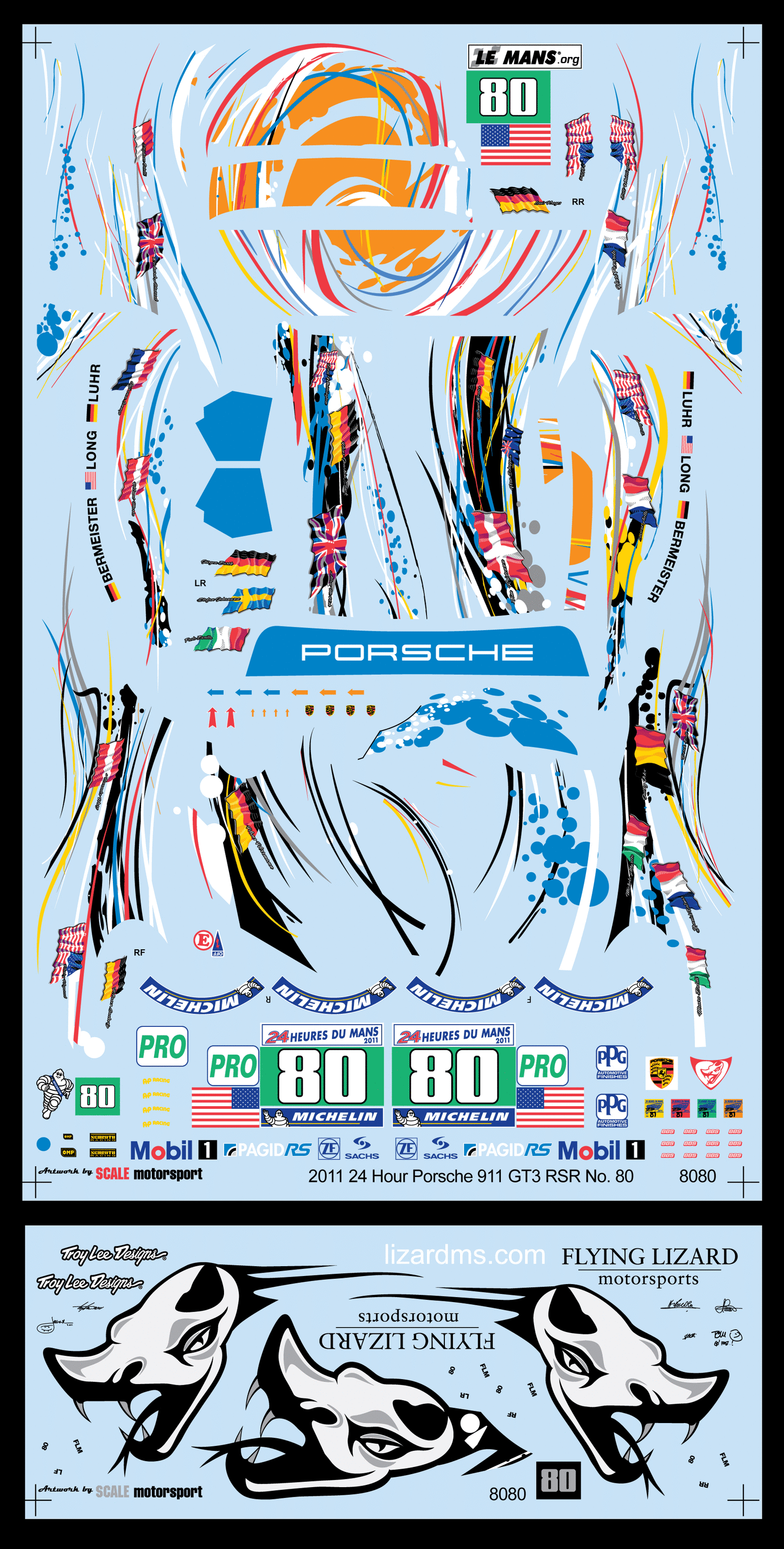 2011 Flying Lizard #80 Logo Livery Set
