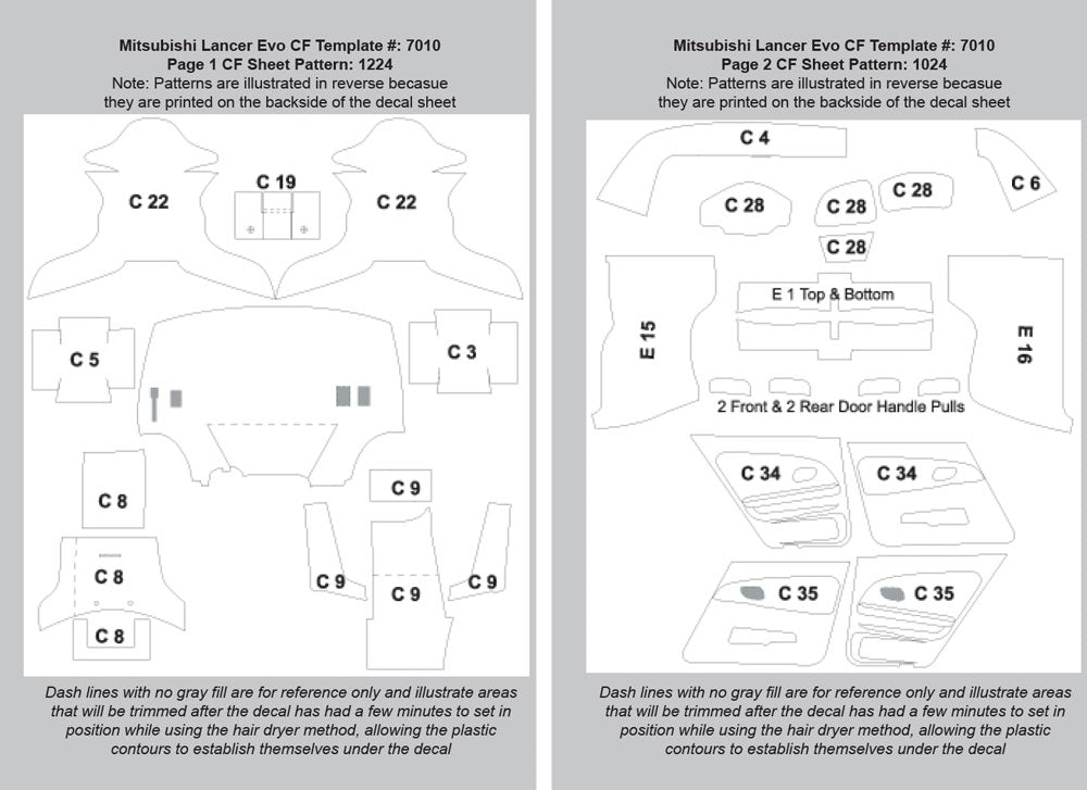 Mitsubishi Lancer Evo CFT Set SKU #7010