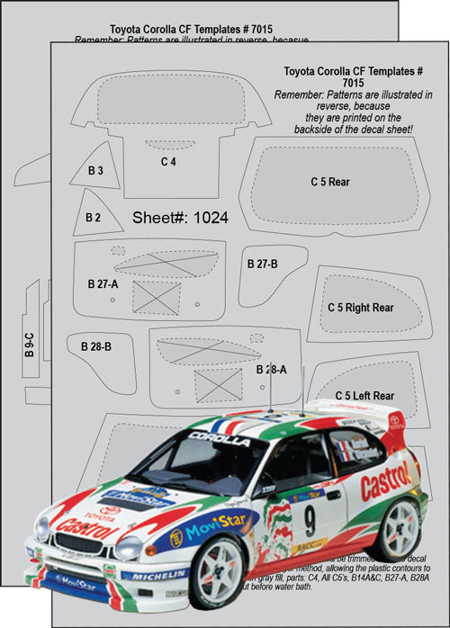 Toyota Corolla WRC CFT Set SKU #7015
