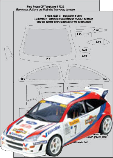 Ford Focus WRC Carbon Fiber Template Set SKU #7020
