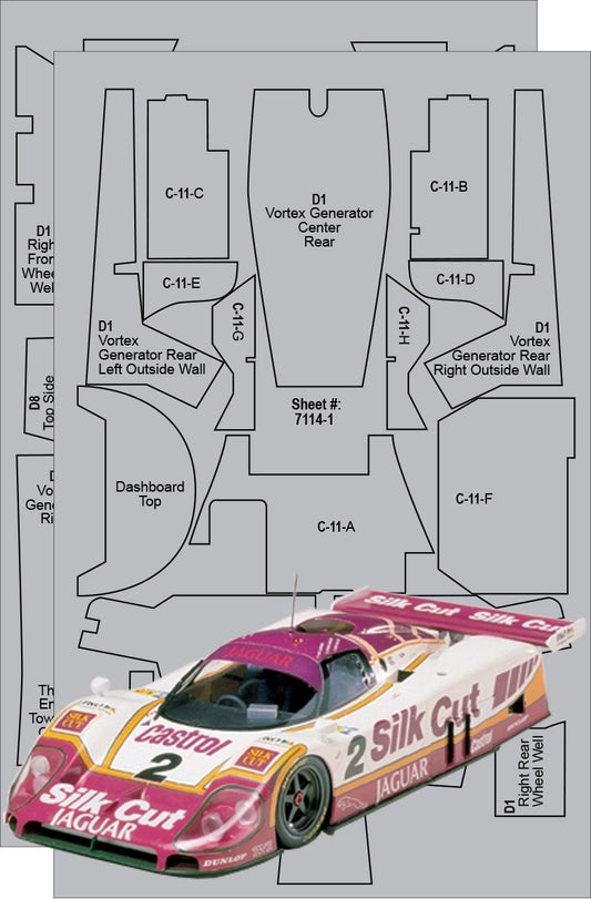 Jaguar XJR 9LM Composite Fiber Template Set SKU #7114