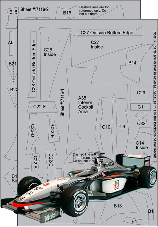 McLaren Mercedes MP4/13 CFT Set SKU #7116