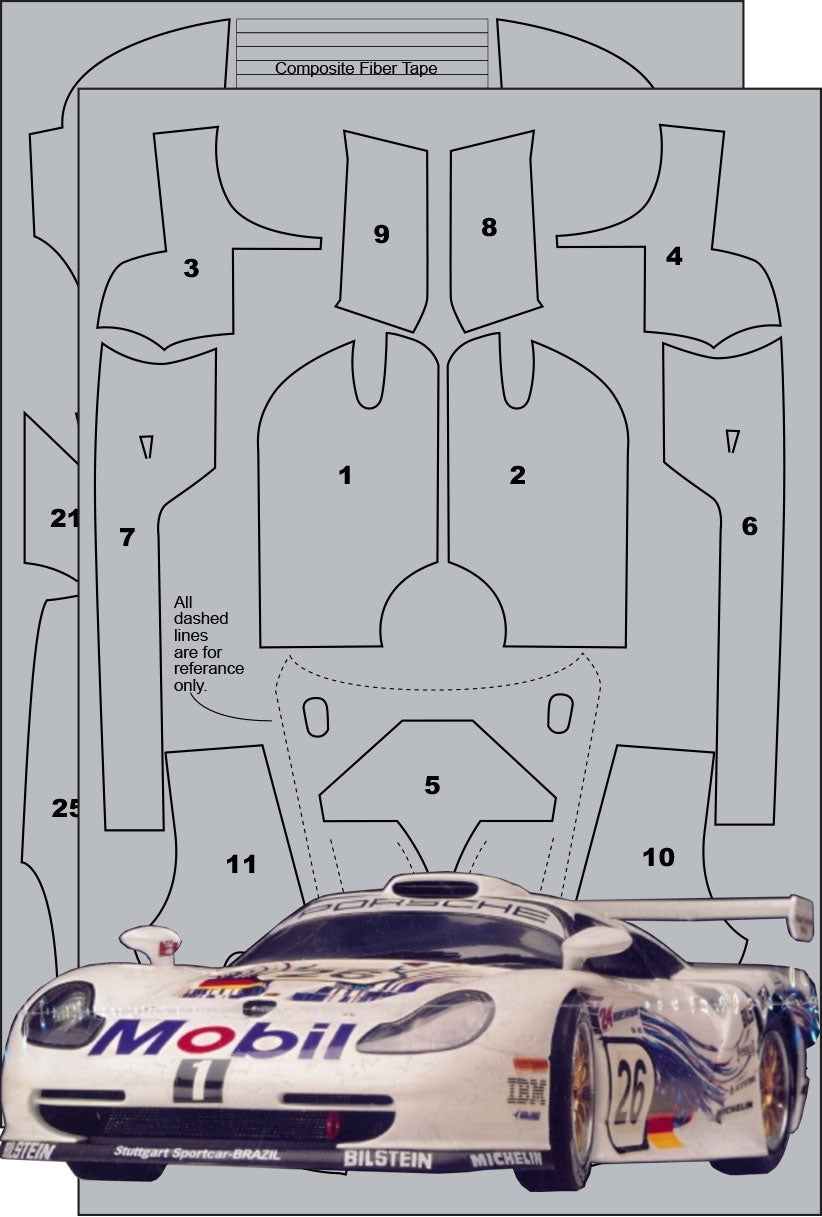 Porsche 911 GT-1 EVO Le Mans Full Carbon Jacket SKU #7117