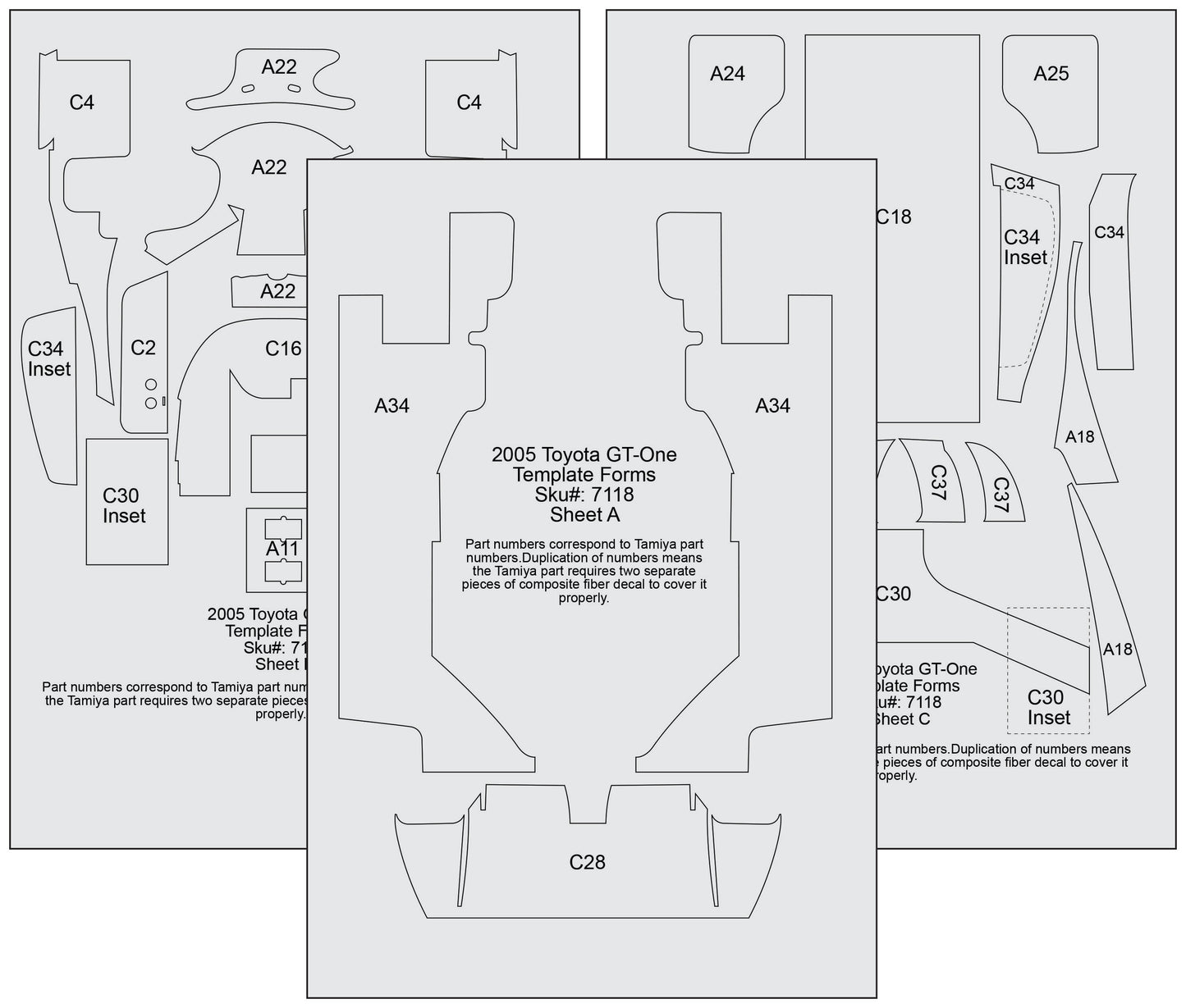 Toyota GT-One TS020 CFT Set SKU #7118