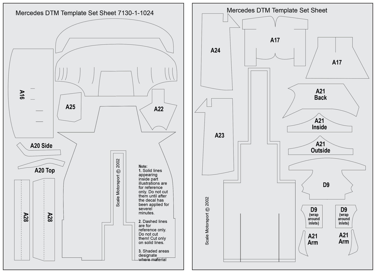 Mercedes DTM CFT Set SKU #7130