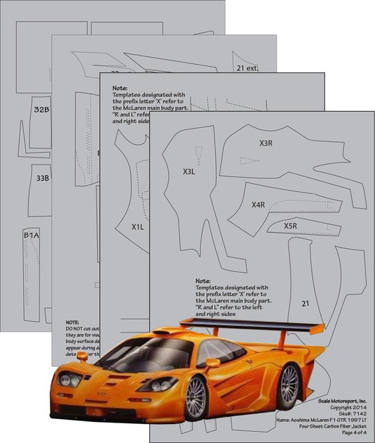 McLaren F1 GTR 1997 LT Full Carbon Jacket SKU #7142