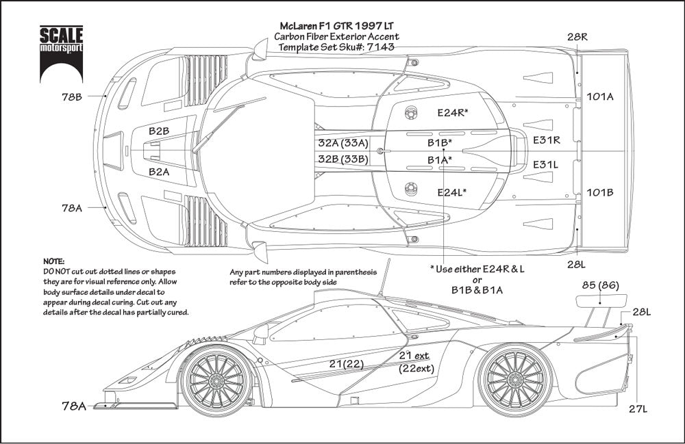 McLaren F1 GTR 1997 LT CFT Set SKU #7143