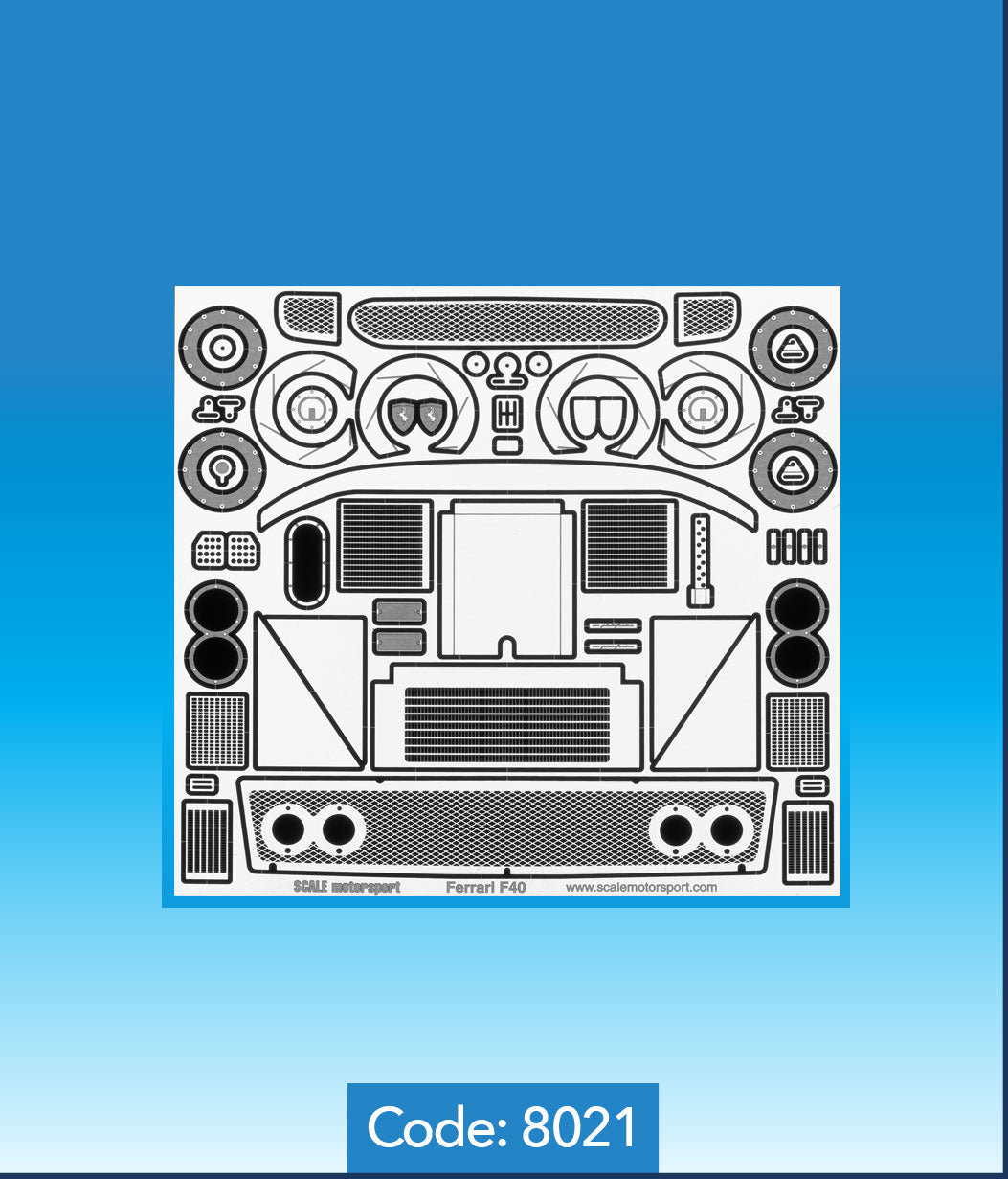 Ferrari F40 Photoetch Set SKU #8021
