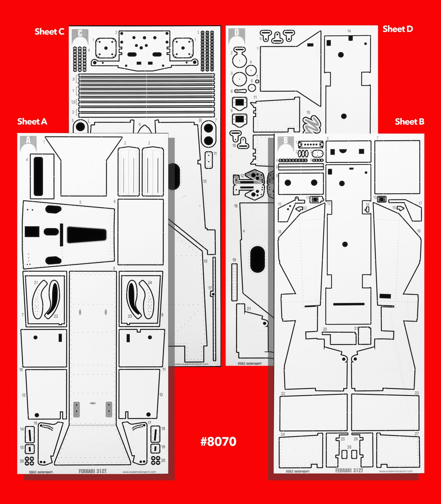 Ferrari 312T 1:12th Scale Photoetch Set SKU #8070