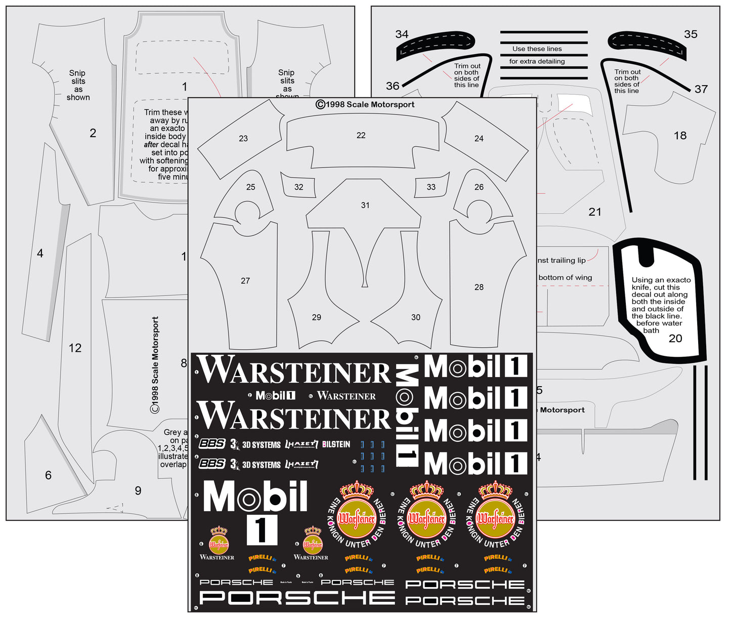 Warsteiner Porsche 911 GT1 Test Mule CFT Set SKU #9111