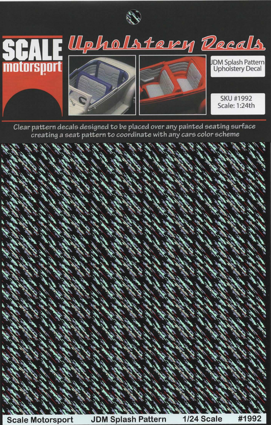 JDM Splash Pattern Upholstery Decal SKU #1992