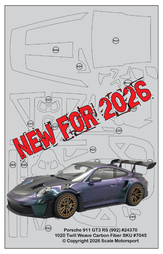 Porsche 911 GT3 RS (992) Carbon Fiber Template SKU #7045