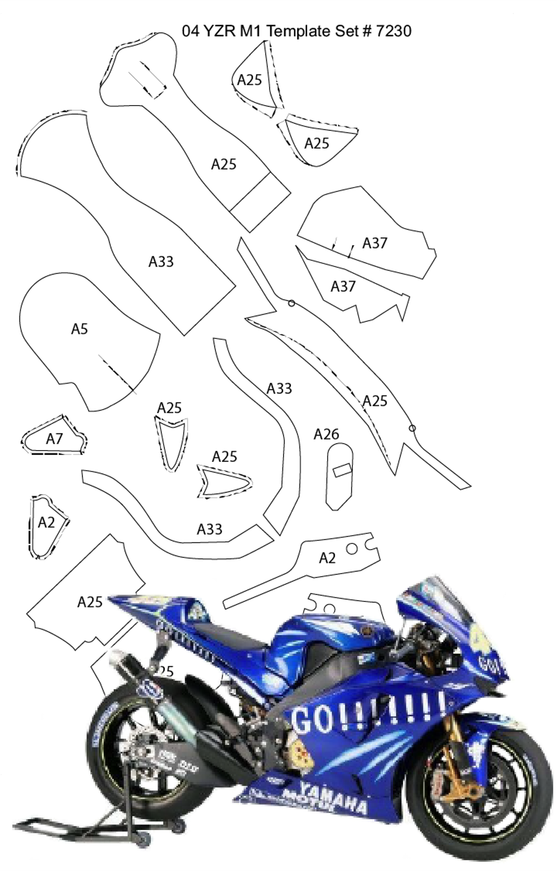 Yamaha YZR-M1 '04 CFT Set SKU #7230