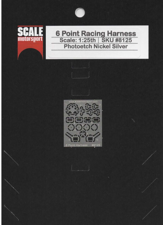 6-Point Racing Harness Photoetch Set 1:25th SKU #8125