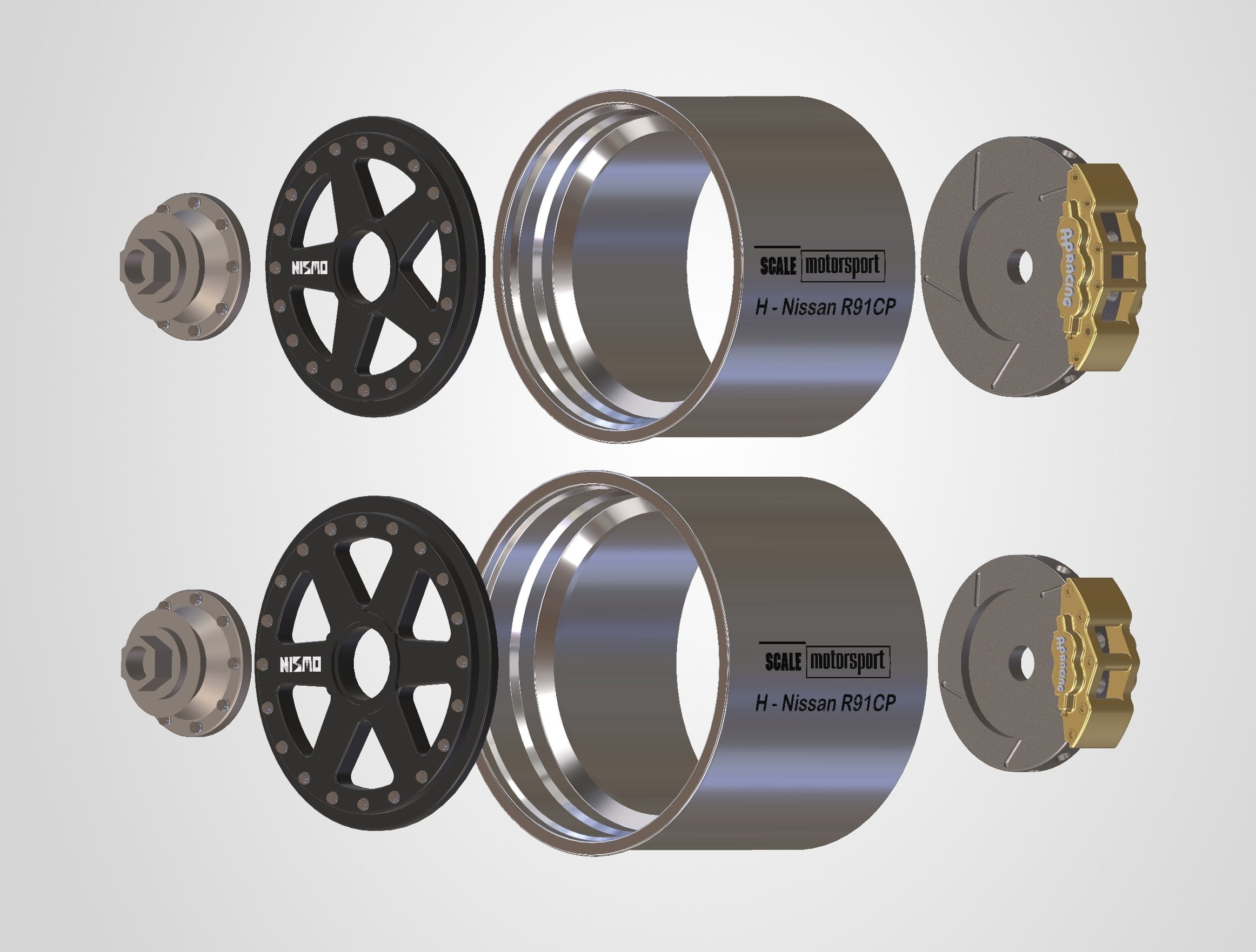 Nissan R91CP 3D Printed Wheel Set SKU #60142 – Scale Motorsport