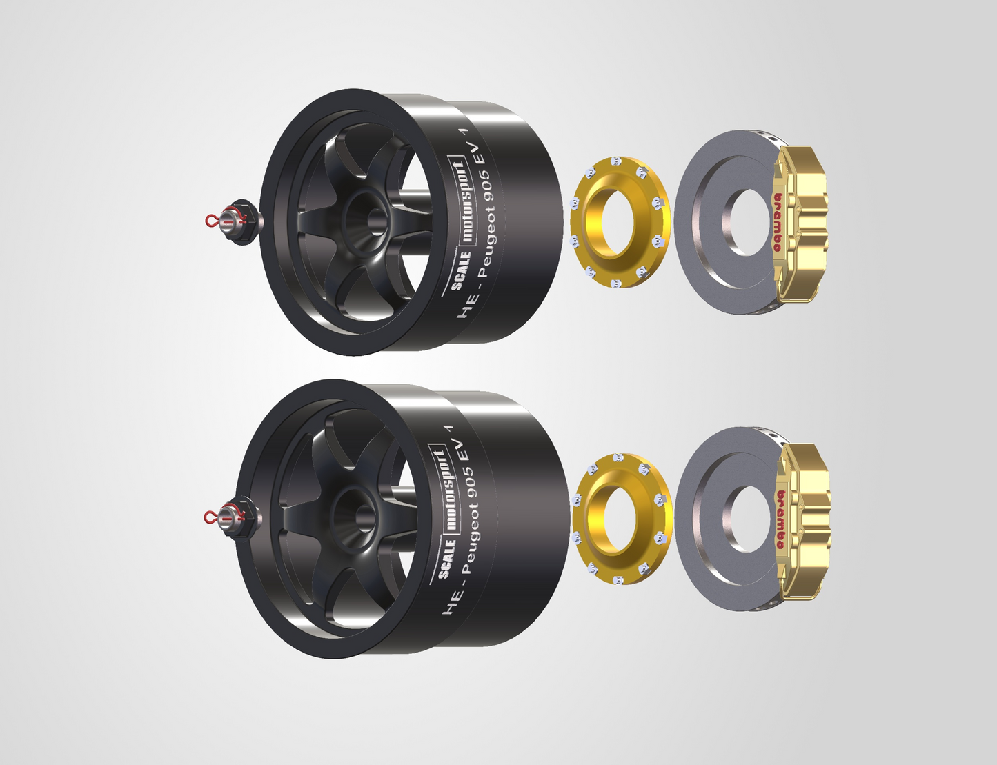 Peugeot 905 EV 1 3D Printed Wheel Set SKU #6030