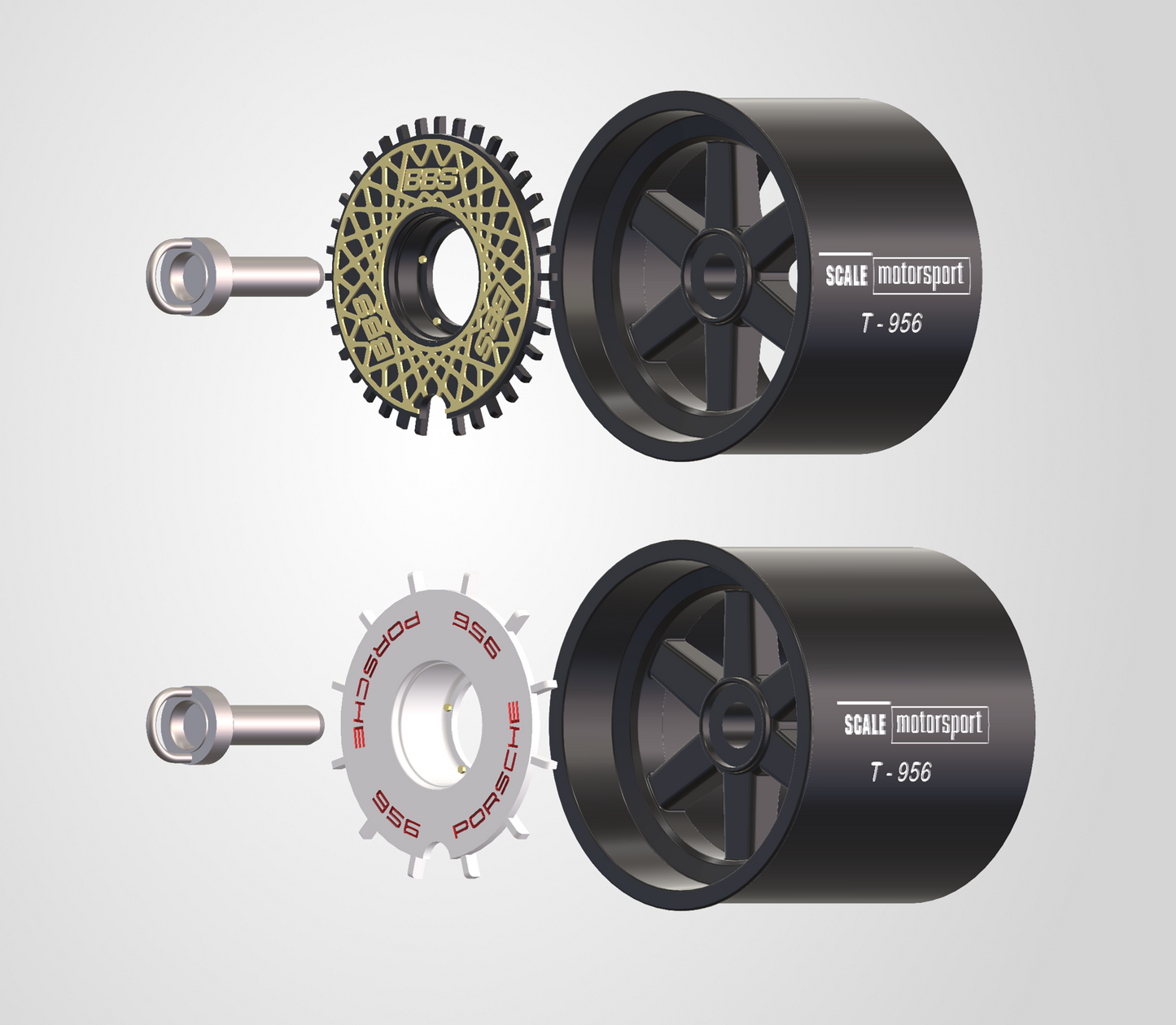 Porsche 956 3D Printed Wheel Set SKU #60225