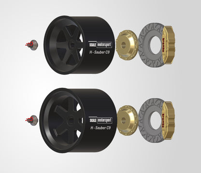 Sauber Mercedes C9 3D Printed Wheel Set SKU #61132