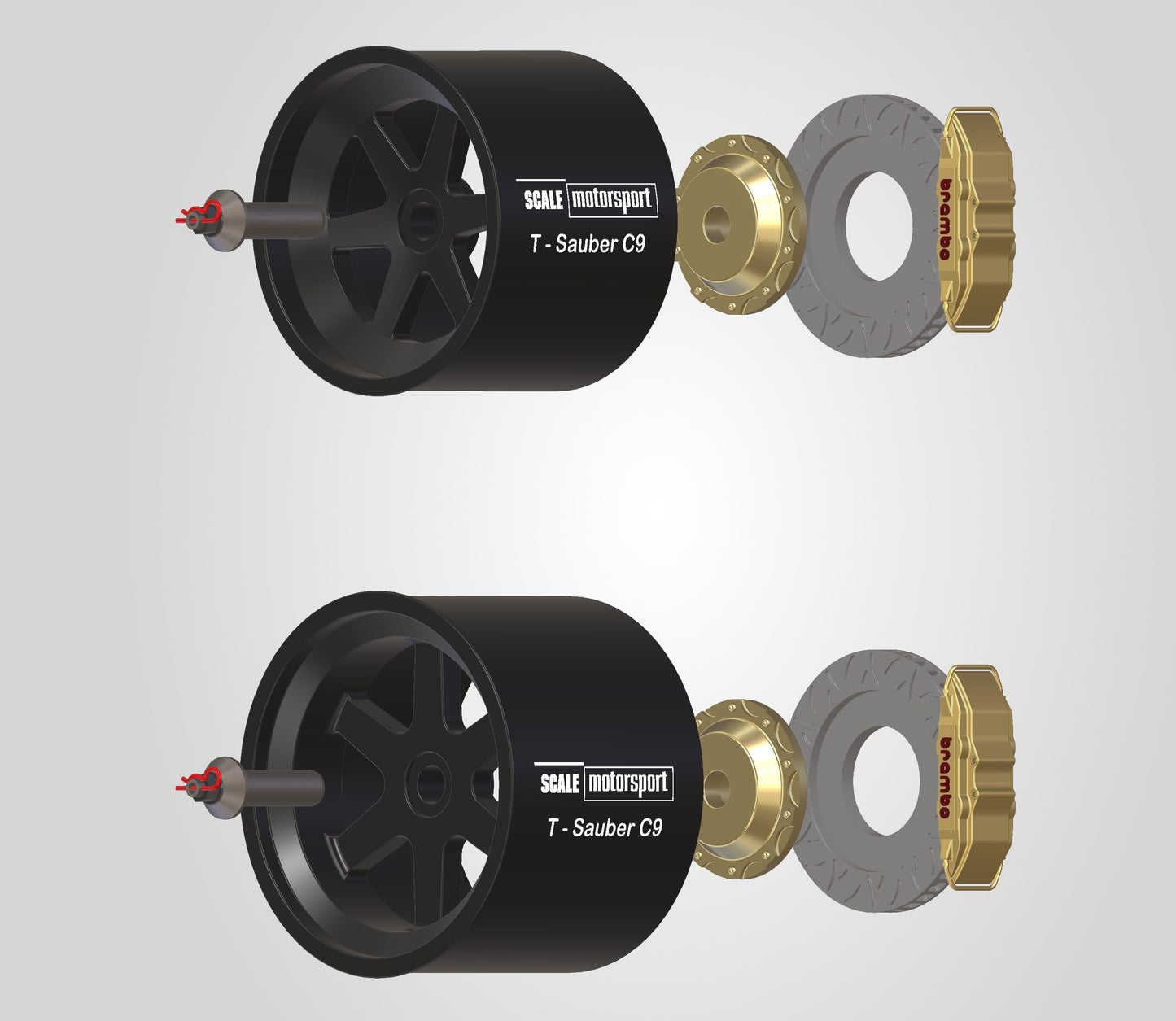 Sauber Mercedes C9 3D Printed Wheel Set SKU #6113