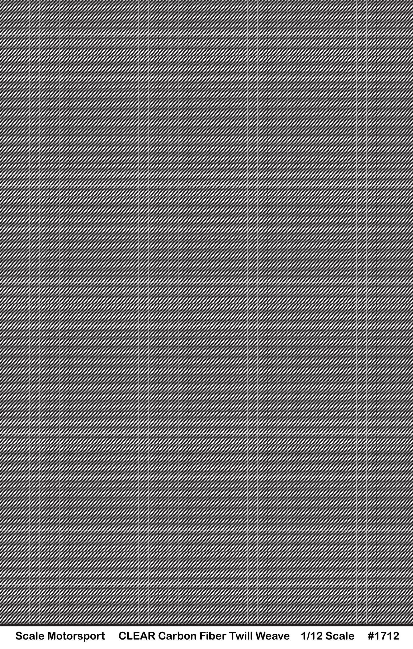 Carbon Fiber Twill Weave CLEAR Decal Series 1700