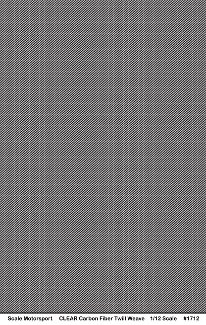 Carbon Fiber Twill Weave CLEAR Decal Series 1700