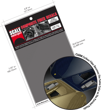 Carbon Fiber Twill Weave CLEAR Decal Series 1700