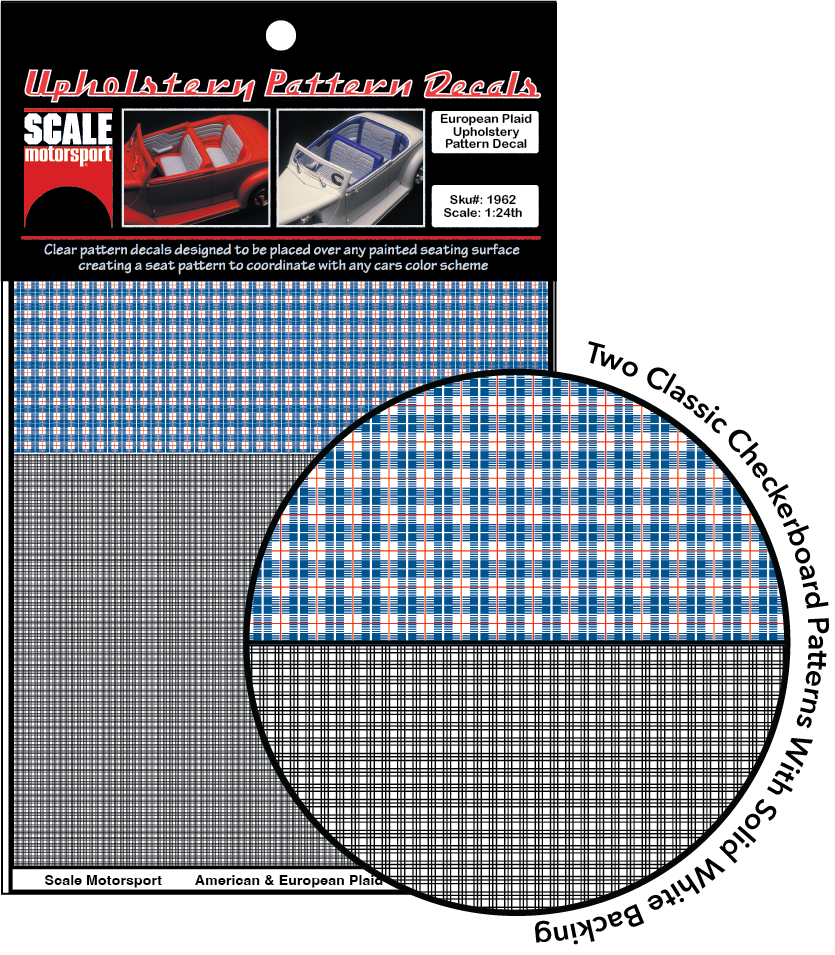 American &amp; Euro Plaid Upholstery Decal
