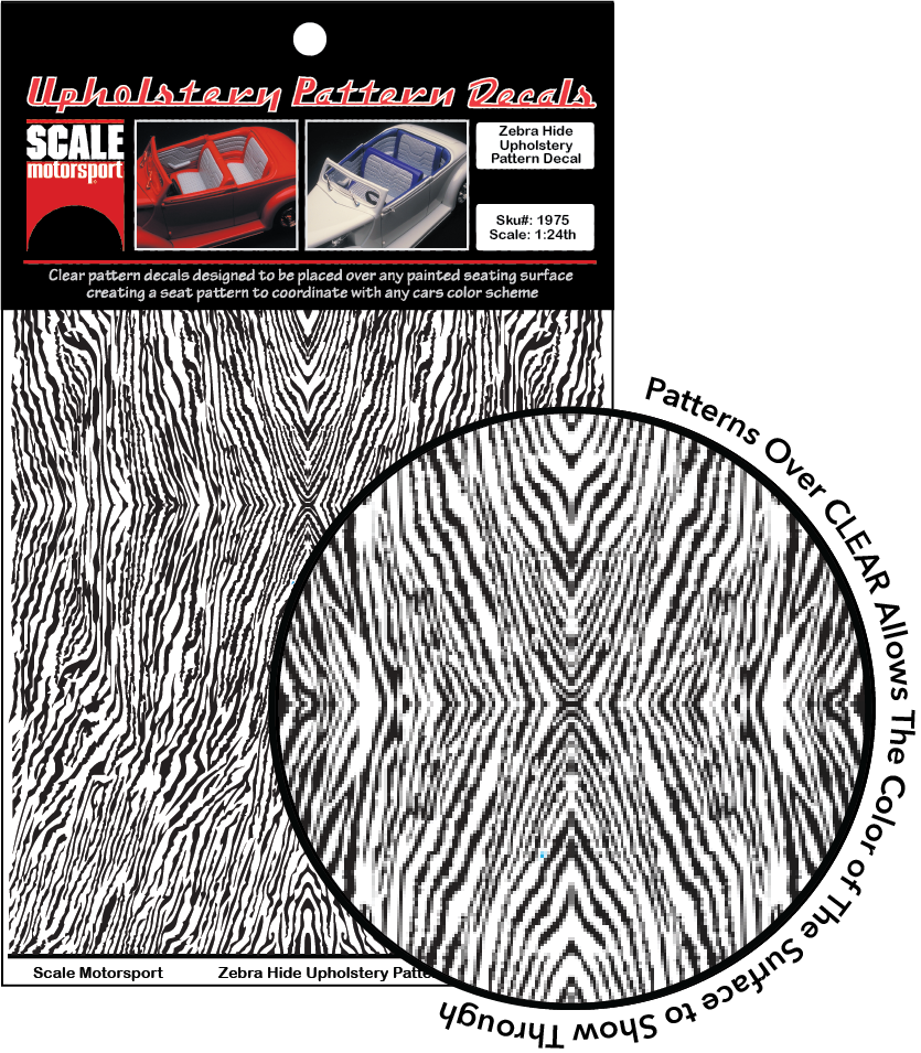 Zebra Hide Upholstery Decal Sku#: 1975