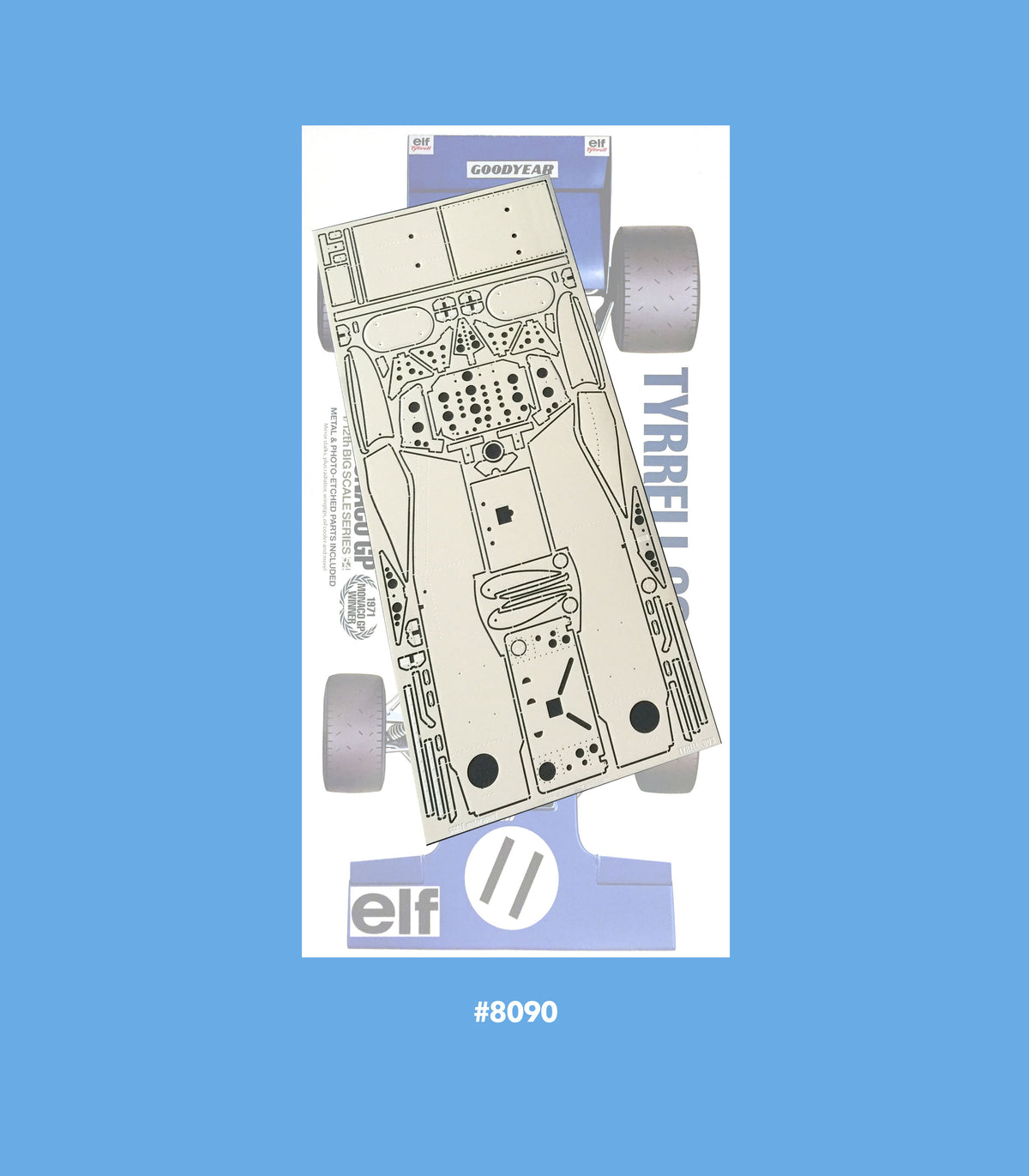 Tyrrell 003 Monaco GP 1:12th Scale PE Set Sku#: 8090